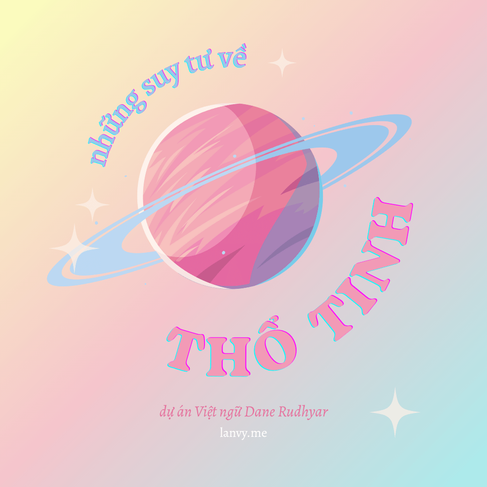 Những suy tư về Thổ Tinh