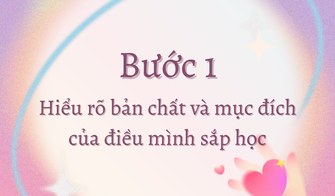 Bước đầu tiên — Hiểu rõ bản chất và mục đích của điều mình sắp học